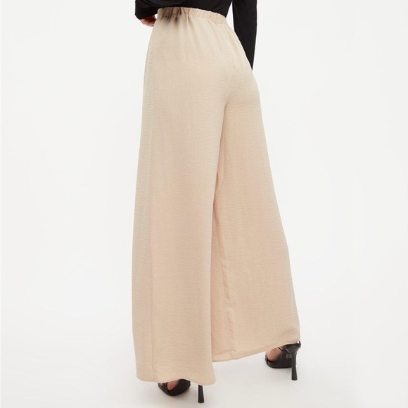 Dorthy Perkins Palazzo Pants Trousers wide leg camel tan medium US 6 - Picture 4 of 11